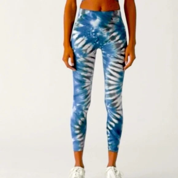 Tory Sport Pants - Tory Burch Sport High-Rise Seamless Tie-Dye 7/8 Legging